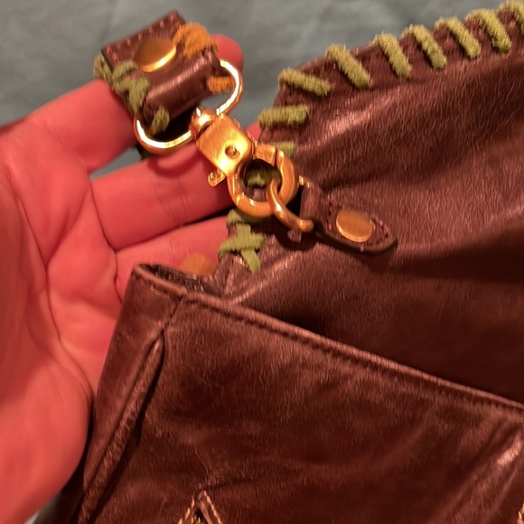 👜 LOOP NYC BOHO LEATHER BAG PURSE HOBO SATCHEL 👜 NWOT - Picture 9 of 10